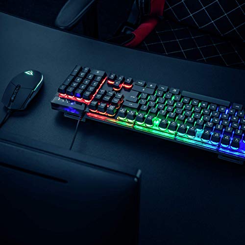 Trust Gaming GXT 838 Azor Tastiera e Mouse Gaming, Nero