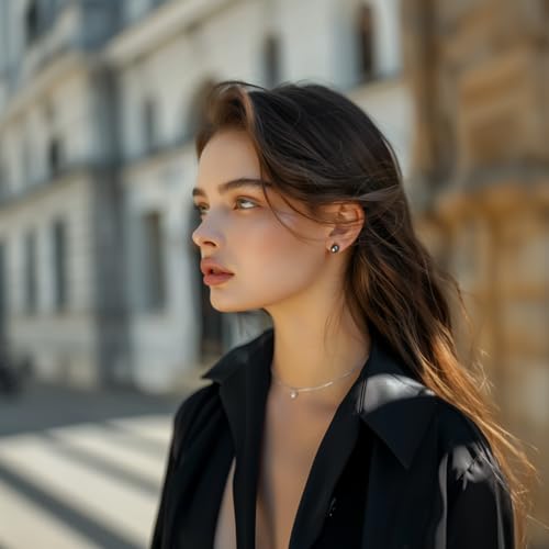 YAMI Black/Grey/White Pearl Earrings, Real Cultured Pearl, 925 Sterling Silver Stud Earrings Plated with 18K Gold, Classic & Elegant Jewelry Gifts for Women, Hypoallergenic Earrings for Sensitive Ears3