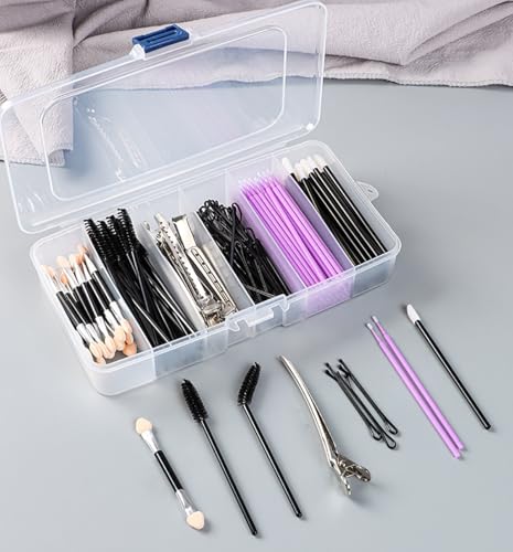 Image of 2 PACK Transparent Plastic Bead Organizers (6 Grids),Craft Organizers and Storage Beads Organizer, Art DIY, Crafts Jewelry Storage, Fishing Tackles, Size 7.48 x 3.94 x 1.38 in