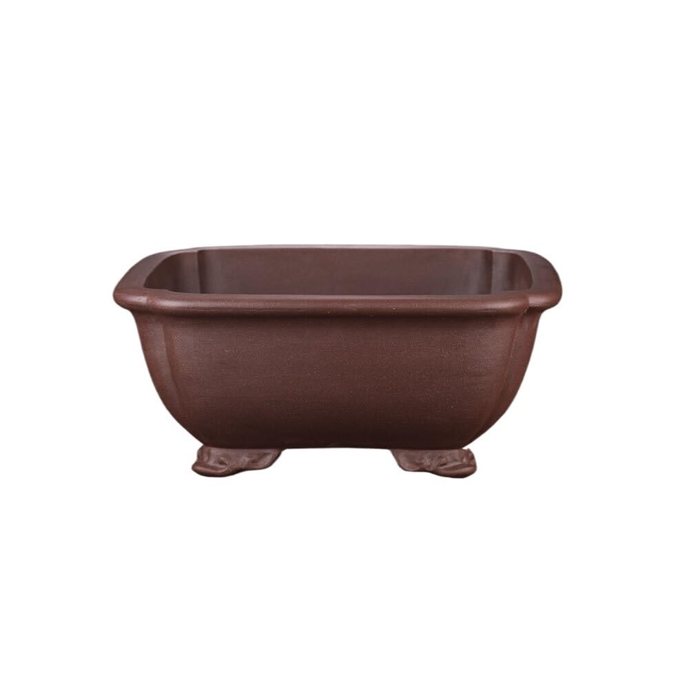 ADERFETBI Plant Pots Indoor Purple Clay Flower Pot Ceramic Living Room Greenery Succulent Bonsai Square Plant Thing Container