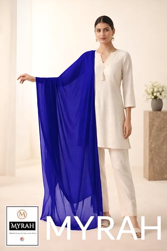 Image of MYRAH Chiffon Solid Casual Daily Use Dupatta For Women's & Girls Length - 2.50 Meter