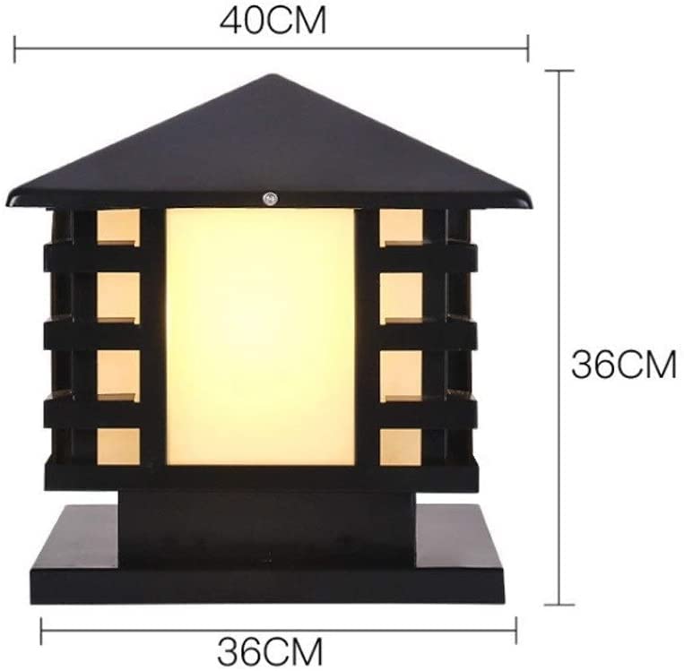 Lámpara de pared de acero inoxidable negro con poste luminoso sofisticado 6