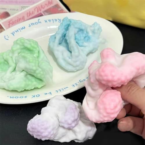 3-Pack Multicolor Stress Ball, Soft Squishy Stress Balls Fidgets for Anxiety Relief and Focus, Durable Sugar Ball Fidget Toy for Kids Adults Office School Home Use in Blue Pink Purple Colors - Image 5