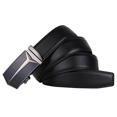 Image of Lavemi Men's Real Leather Ratchet Dress Belt with Automatic Buckle,Elegant Gift Box