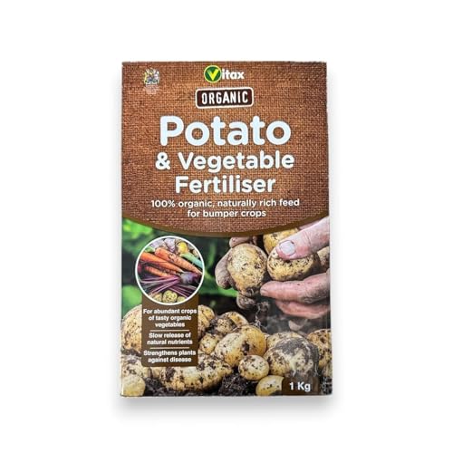 Vitax Organic Potato & Vegetable Fertiliser 1kg Natural Plant Food for Potatoes Vegetables & Root Crops Rich in Nitrogen Phosphorus & Potassium for Strong Growth & High Yields