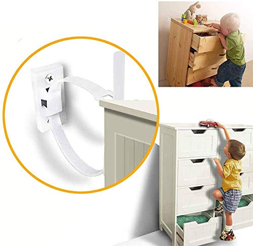 Lorcoo Cerraduras de Seguridad para Niños para Armarios, 10pcs Bloqueo de Seguridad para Ventanas Cierre de Seguridad para Armarios Cajones, Cuidado para Bebé Niños