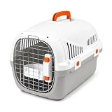 SNOEKIE Transportbox für Katzen & kleine Hunde bis 45 cm Körperlänge und ca. 4,5 kg (beige)