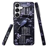 DAIZAG Case for Samsung Galaxy S25 Plus,Military-Grade Protection Cover,Raven Bookshelf Dark Crow（Glossy）