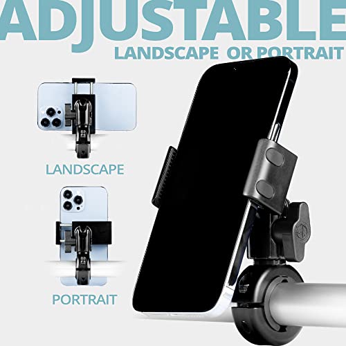 Tackform Metal Motorcycle Mount For Phone [Enduro Series] - No Slings Needed. Rock Solid Holder Compatible With Regular And Plus Sized Iphone And Samsung Devices. Industrial Spring Grip #TOP4