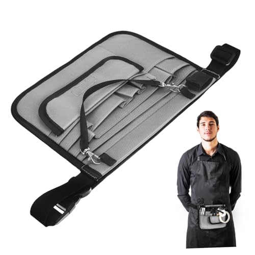 GETAJGHSD Delantal de Trabajo Multifunción para con Múltiples Cinturón Ajustable Oxford Resistente para Restaurantes Bares y Unisex Color Gris Único
