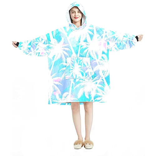 Plaid à manches tropical en flanelle pour vos soirées cocooning
