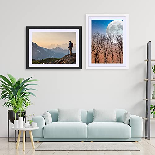 Xiaheipi 12 x 16 Inch Picture Frame, White Collage Photo Display Frames Solid Wood, Wall Mounting Certificate Frame, Wall Hanging Pictures Photo Frames for 30x40 cm 5D Diamond Art Painting - Image 6