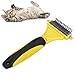 JOROBURO Pet Undercoat Rake, Stainless Steel Removing Tangles and Knots 2 Sided Dematting Comb, Dog Dematting Undercoat Rake Comb Safe Grooming Tool for Dogs and Cats