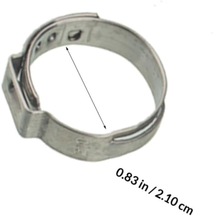 80 Pieces Stainless Steel Single Ear Hose Clamp Kit with Pincer, 7 Sizes Fuel and Water Hose Fitting Clamps for Plumbing and Automotive Applications