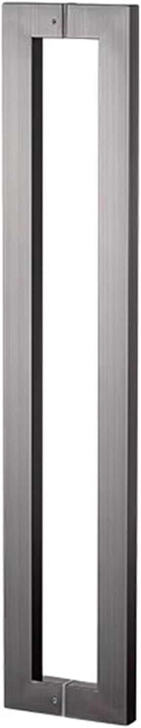 Bhgfyxbs Brushed Black Rectangle Barn Sliding Door Handle For Glass Doors, Stainless Steel No Fingerprints Interior Exterior Handle Push Pull, Easy Installation,-150Cm/59,-150Cm/59