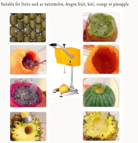 Commercial Juicer for Orange, Watermelon, Pineapple, Fast 10S Juicing with Corer and Double Blades, No Peeling Required for Fruits
