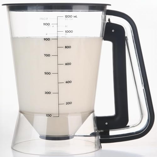 GAGAQI Pancake Batter Dispenser 5 Cup with Sturdy Handle,Batter Separator