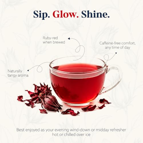 Image of Saphrene Hibiscus Flower Tea - 50g | 100+ Cups Herbal Tea