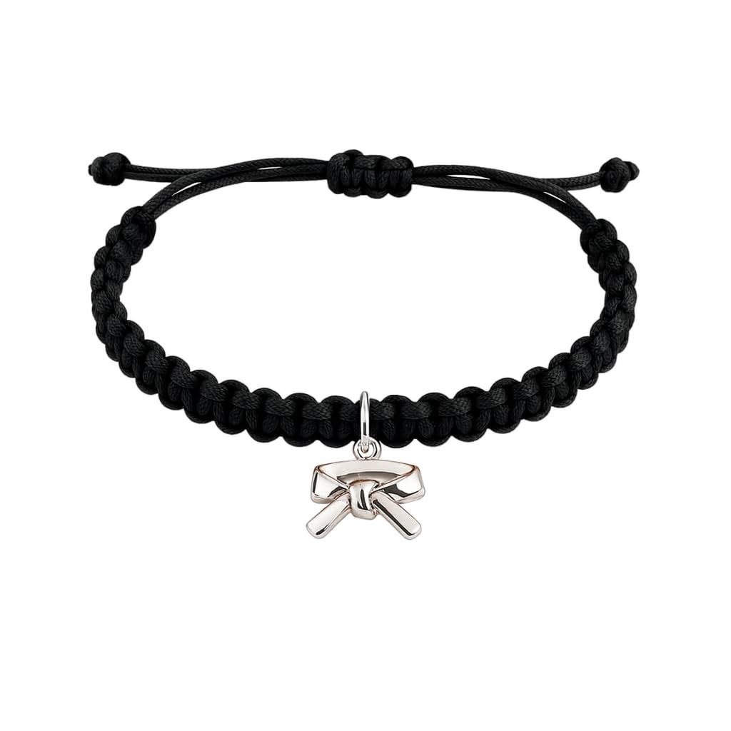 Martial Arts Bracelet - Unisex Karate Adjustable Bracelet with Martial Arts Belt Charm, Jiu Jitsu, Taekwondo Jewelry Gift