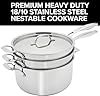 Nuwave Stainless Steel 9-Piece Pro-Smart Cookware Set, Space Saving Nestable Design, Heavy-Duty Tri-Ply, Dishwasher & Oven Safe, Ergonomic Stay-Cool Handles, Induction-Ready & Works on All Cooktops #2