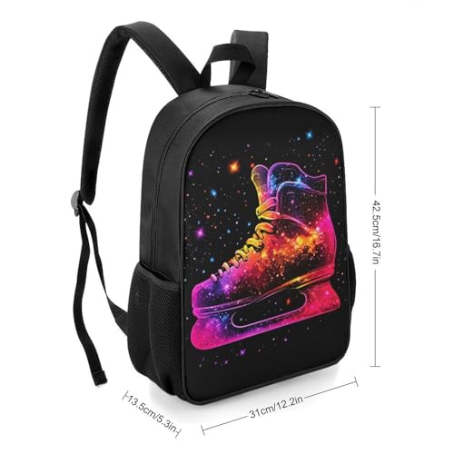 Skating Space Boot Travel Backpack Casual Daypack Shoulder Bag with Adjustable Shoulder Straps for Hiking2