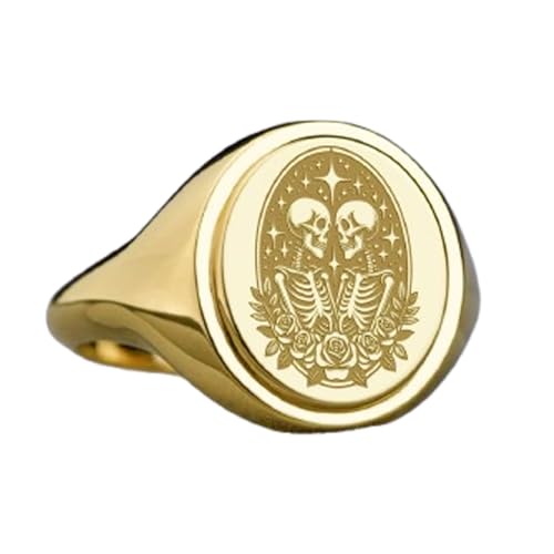 Bague couple squelette argent 925, le cadeau d'anniversaire idéal pour des amoureux