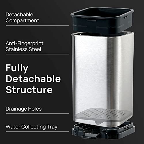 Image of LIBODOUR Kitchen Utensil Holder For Countertop Organizer Stainless Steel Kitchen Storage Utensil Silverware Organizer Caddy Small Capacity Flatware Spoon Spatula