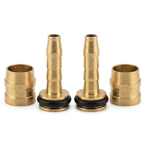 BleedZone Barb and Olive Kit 5.5mm Tektro Hydraulic Brake Hose Kit, Tektro Barb and Olive MTB Hydraulic Brake Line Tool Repair Fittings, No Leak Precise Hose Inserts for Compatible Models (2 Sets)