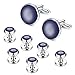 ORAZIO Mens Classic Cufflinks and Studs Set for Tuxedo Formal Kit Business or Wedding Shirts