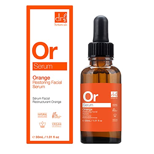 DR BOTANICALS Orange Restoring Facial Serum - 30ml | Anti Ageing, Anti Wrinkle, Brightening, Hydrating Face Serum with Mandarin Peel Oil, Red Algae & Rosa Moschata Oil and Seabuckthorn