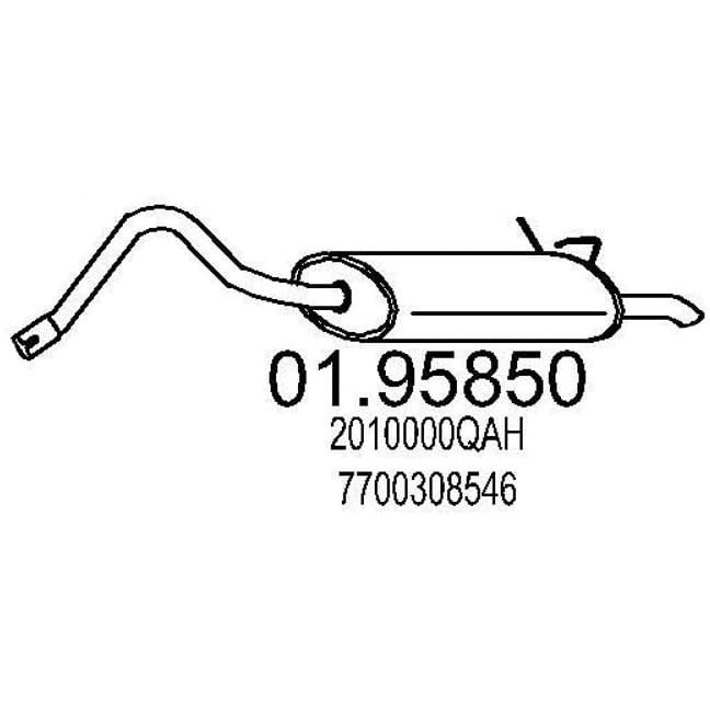 MTS Company 01.95850 Silencieux arrière