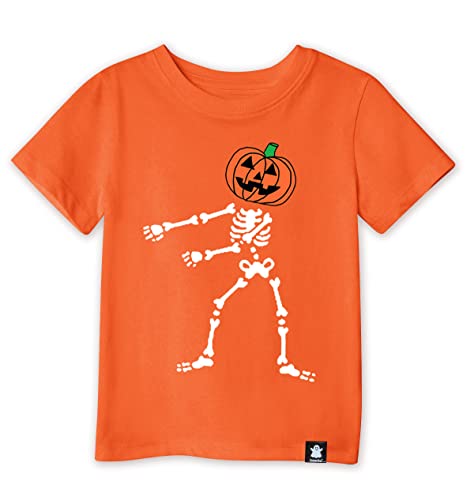 BesserBay Kid Boys Halloween Outfit Orange Pumpkin Dance Tshirt Top for Girls 7-8 Years