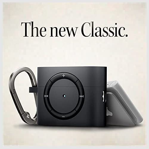 Image of Spigen for AirPods Pro 2(2022 /2023) Case, Carabiner Included, Durable, Shock-Proof Cover, (Classic Shuffle) - Charcoal