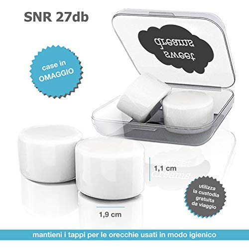 Sweet Dreams 6 Pares Tapones Oidos Dormir Ear Plugs Tapones Oidos Ruido Anti Ronquidos En Silicona Protección Auditiva 27db Con Estuche De Viaje Gratis Apnea Sueño Protector Oidos Ruido Musica