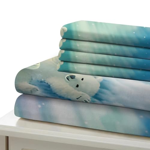 Parure de lit oursons polaires douce et légère contre les allergies