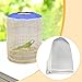 Leefasy Bird Cage Netting Cover, Birdcage Netting Cover Protector, Washable Food Catcher for Parrot, Macaws, Lovebirds Round Cages, 36cmx36cmx45cm