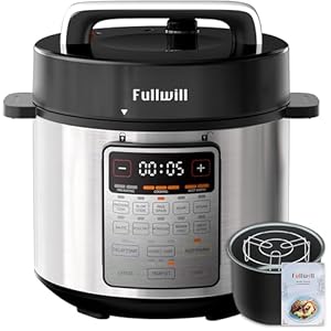 Fullwill Electric Pressure Cooker Uni 6qt, 9-in-1 Multi-Functional Slow Cooker, Rice Cooker, Yogurt Maker, Cake Maker, Sauté Pan, Steamer, Food Warmer, Soup Maker