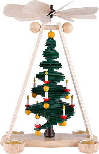 Dregeno Seiffen 1-Tier Pyramid with Level Christmas Tree - 40 cm / 15.7 inch