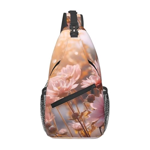Sac à bandoulière imprimé floral pour homme idéal en randonnée et balade