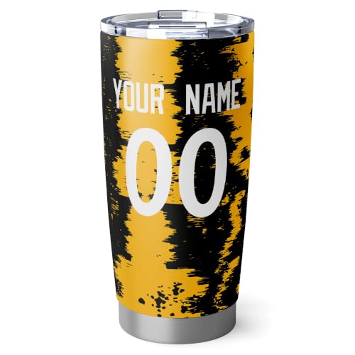 Image of ANTKING Pittsburgh Tumbler 20oz Travel Mug Custom Number Name Gifts