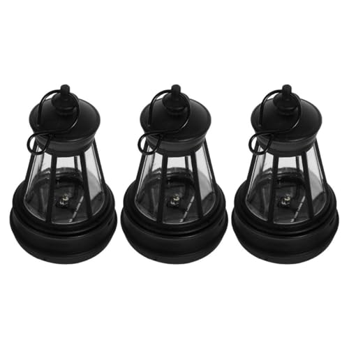 TINEASUR Linterna Solar para Mascotas Pequeña (4.8x8.5 Cm) de Plástico Resistente, 3 Unidades, Luz LED Suave Sensor Automático, Faroles Solares para Jardín y Patio al Aire Libre