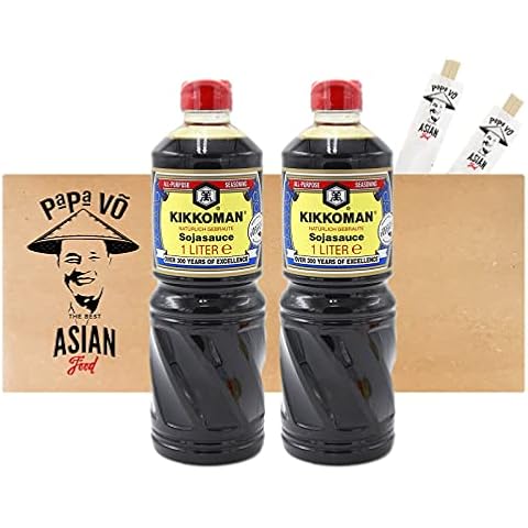 2er Pack (2x1L) Kikkoman Sojasauce natürlich gebraut (Papa Vo®) Cover