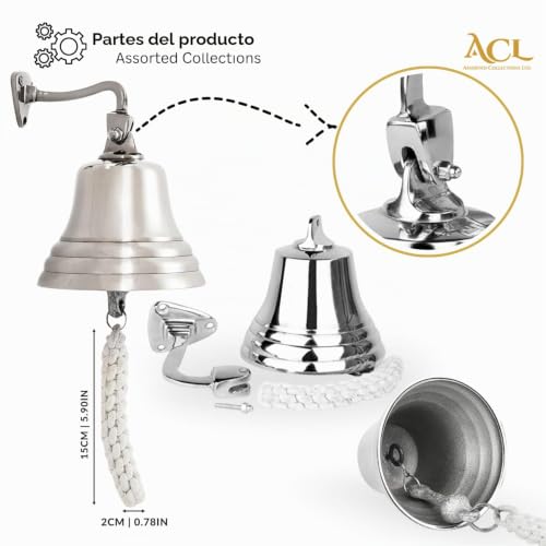 Miniatura 6 de Assorted Collection Accesorios De Bar Para Pub En Casa Campana De Mano - Campana De Bar Montada En La Pared, Decoraciones - Campana Verde Única Con Sonidos Nítidos Y Altos, Pubs 4 Pulgadas