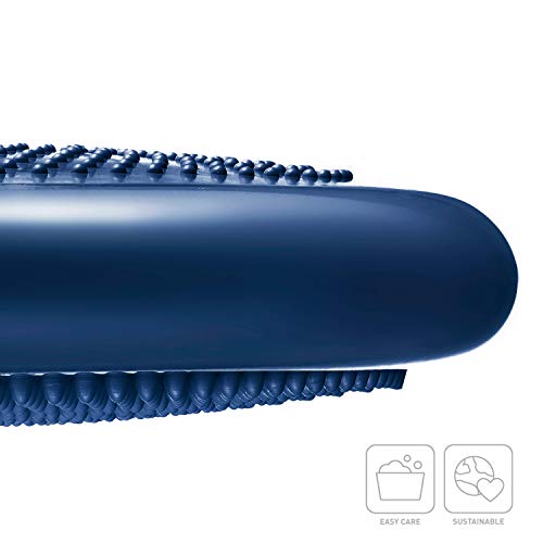 BODYMATE Ballsitzkissen inkl. Pumpe NAVY-PEONY 34cm Durchmesser - Balance-Kissen, Luftkissen, Balance Pad, Noppenkissen - Core-, Fitness-, Reha-, Koordinations- und Rückentraining