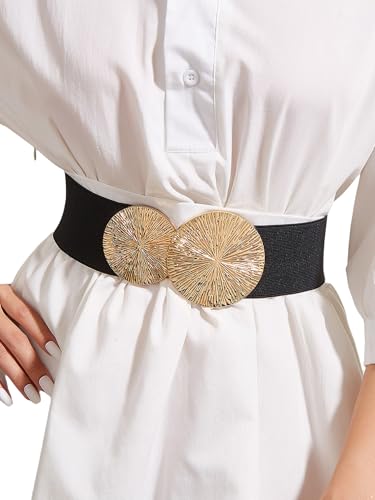 TiaoBug Women Ladies Elastic Waist Belt Wide Stretch Dress Belts Waistband