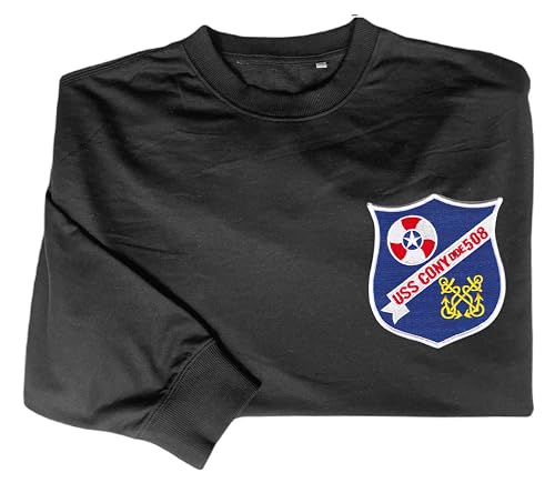 Uss cony dde 508 version b embroidered shirt Black2