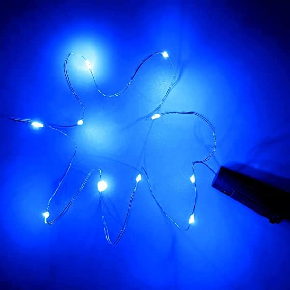 Image of Lexton Cork Light | Bottle Light | Blue Copper String Light | Cork String Light | 4 Pieces | for Valentine's Day, Room decor, Birthdays, Party,Diwali