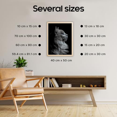 Estancia Oak Pine Wood Photo Frame 29.7x42 cm (A3) with Shatterproof Acrylic Glass | Modern 29.7 x 42 cm Wooden Picture Frame - Image 2