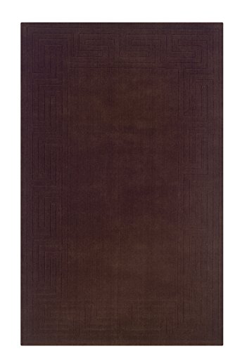 Linon Classic Greek Key French Roast Hand Tufted 5' X