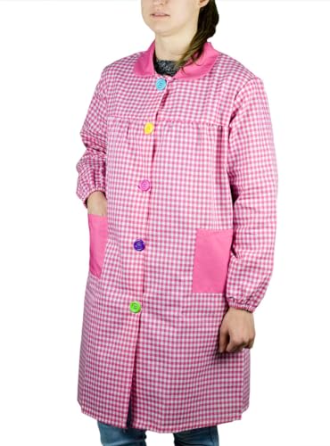 KLOTTZ 901C - BABI PROFESORA CUADROS BATA ESCOLAR mujer color: FUCSIA talla: L/XL